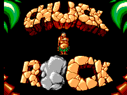 Chuck Rock title screen for Sega Master System